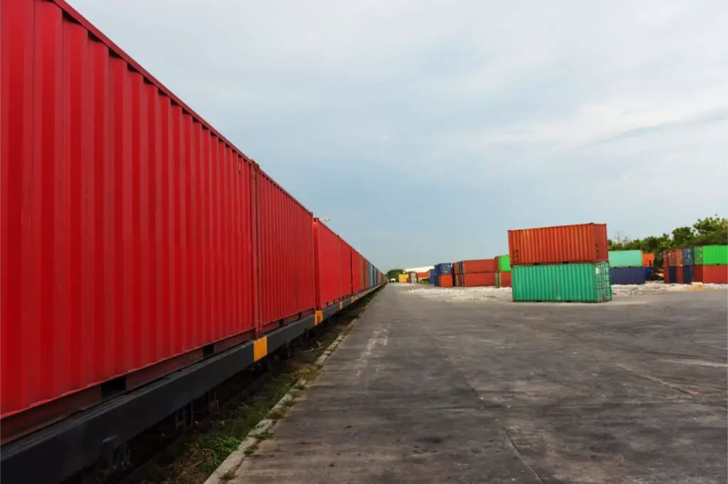 cargo container trains in montana
