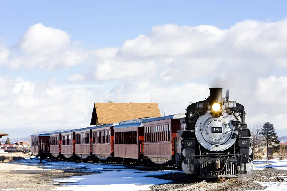 Cumbres and Toltec Narrow Gauge Railroad colardo with snow
