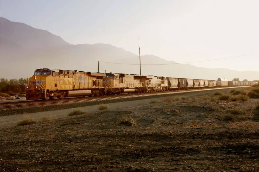 freight trains moving