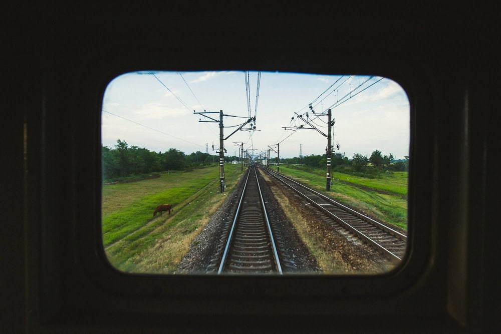 view through train window