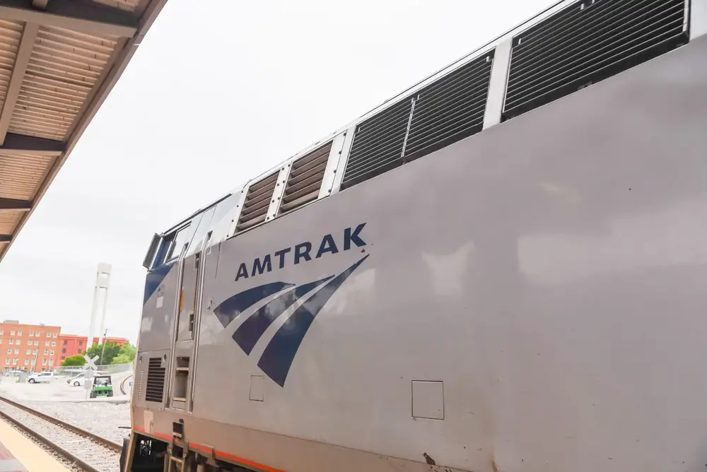 parked amtrak train